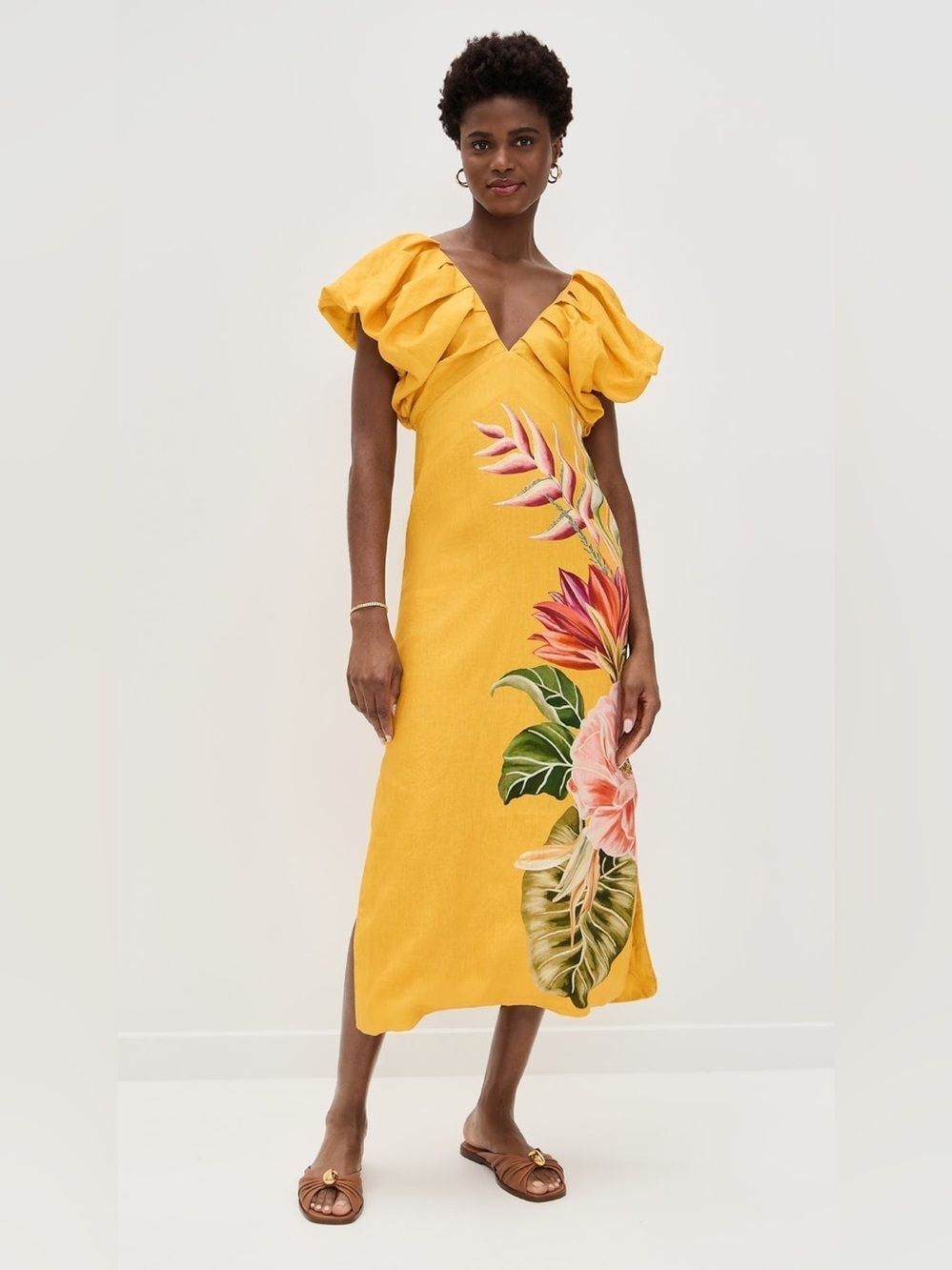 New FARM Rio Spring Awakening Midi Dress Size Xs